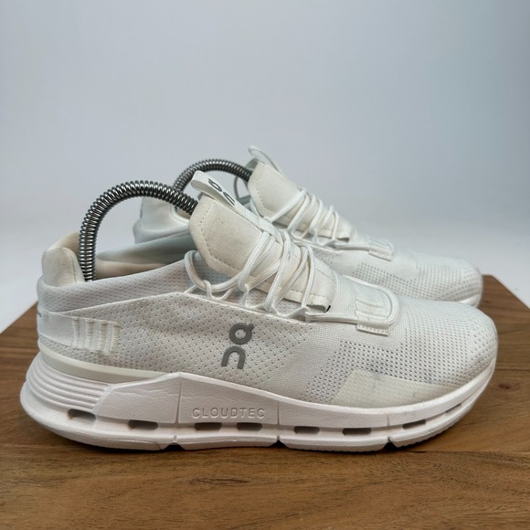 Womens On Cloudnova White Mesh Athletic Running Sneakers Shoes Size 8.5 M GUC - Picture 1 of 7